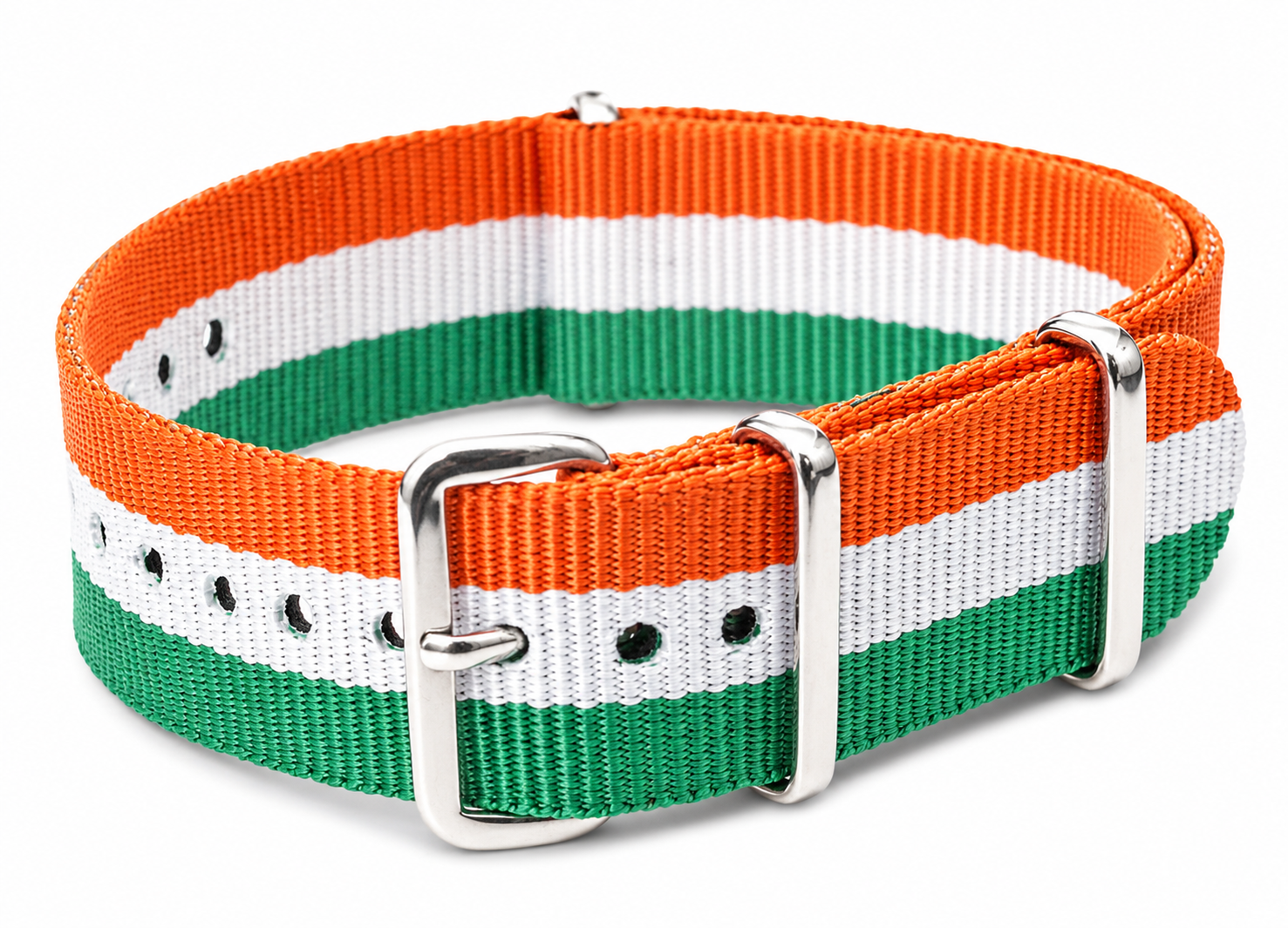 Ireland 20mm "Orange, White and Green" NATO Military Watch Strap