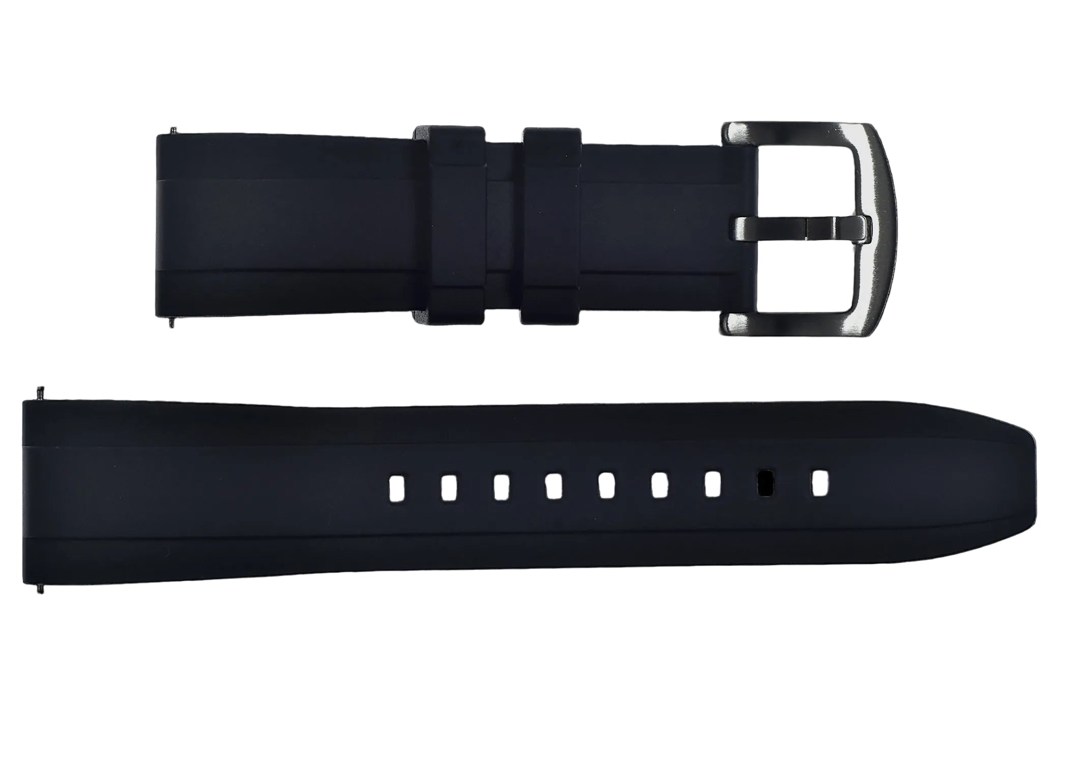22mm FKM (Smooth) Rubber Strap with Quick Release Feature for Fast and Easy Fitting and Removal