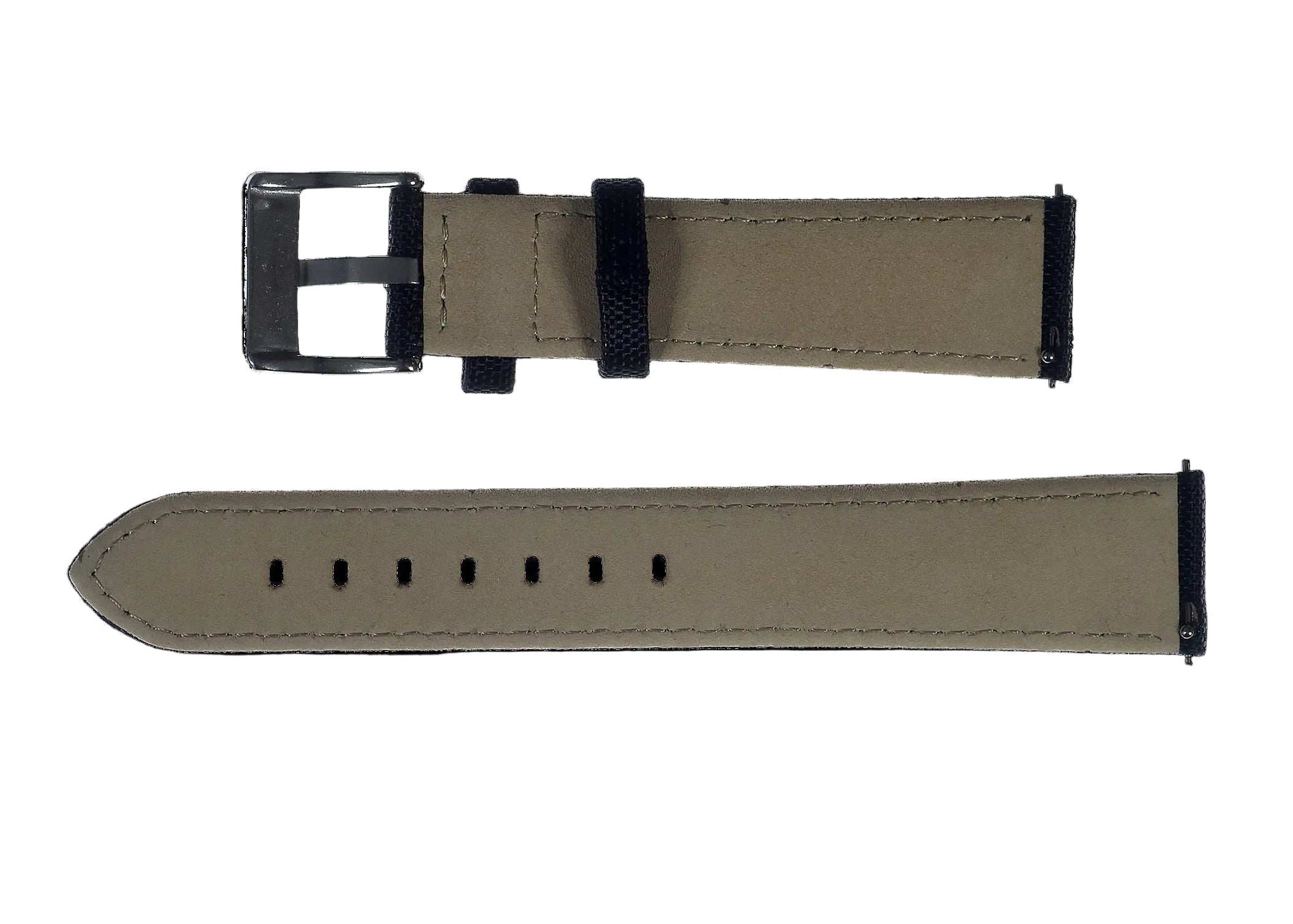 22mm ブラック セイルクロス CORDURA® ウォッチストラップ