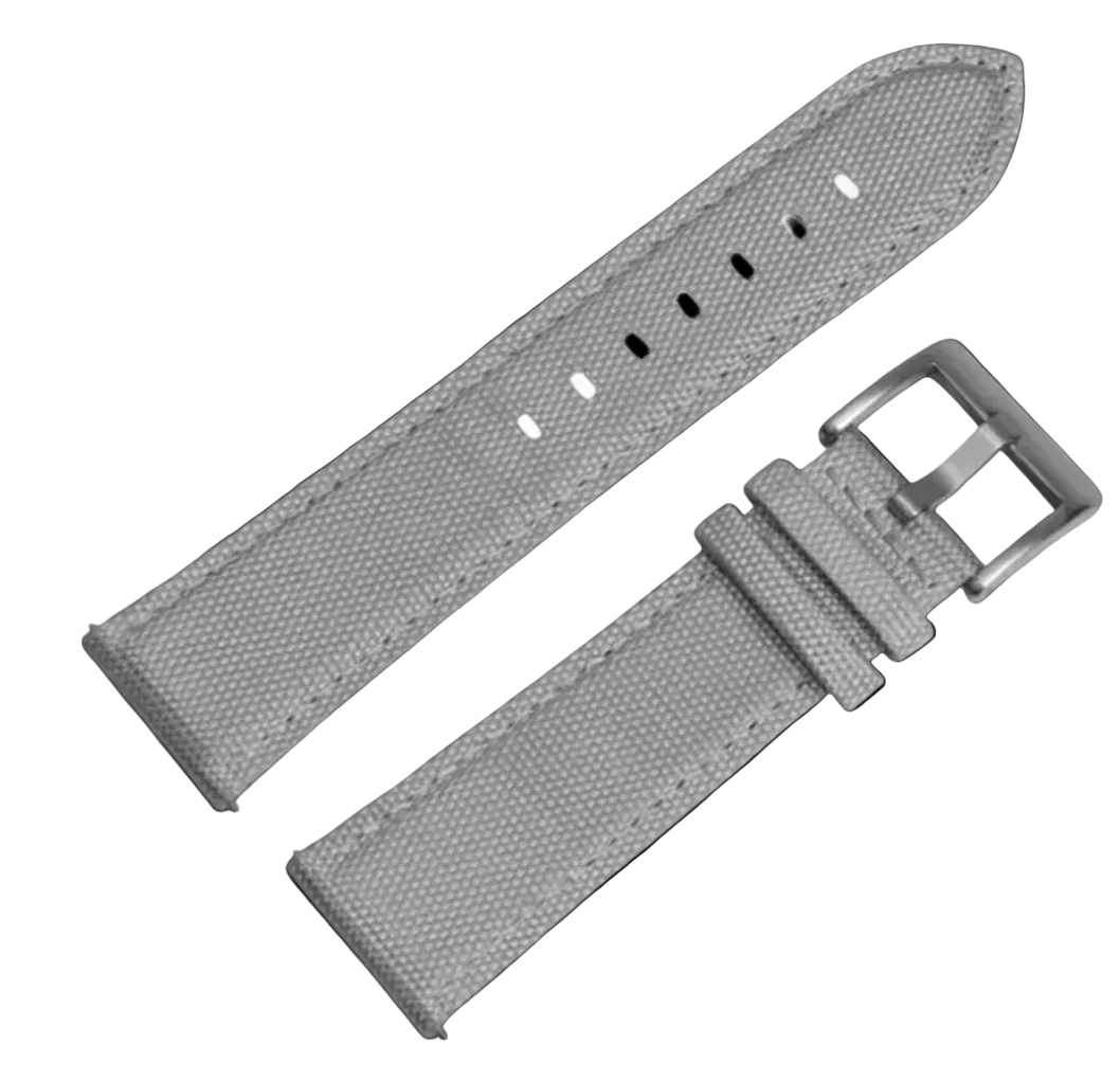 22mm Hellgraues Segeltuch CORDURA® Uhrenarmband