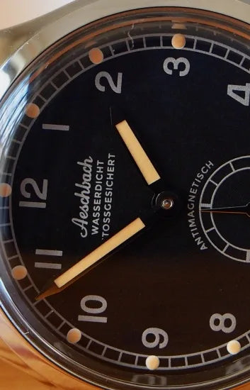 Aeschbach WW2 Pattern Germany Luftwaffe / Reichsluftfahrtministerium (RLM) Pilots Watch with 21 Jewel Automatic Mechanical Movement and Sapphire Crystal