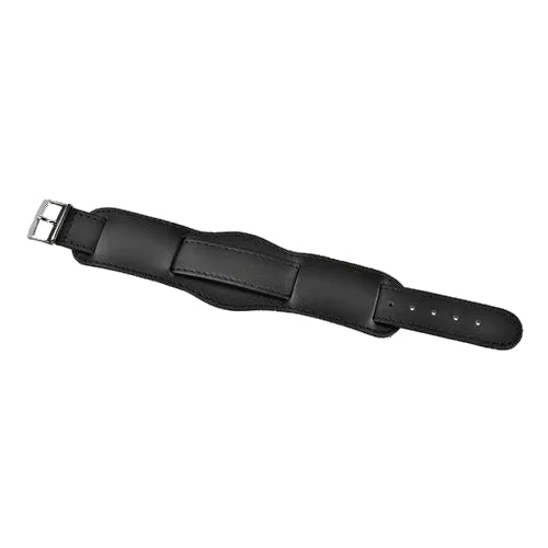 Black 1950s Pattern 20mm Leather Military Watch Strap