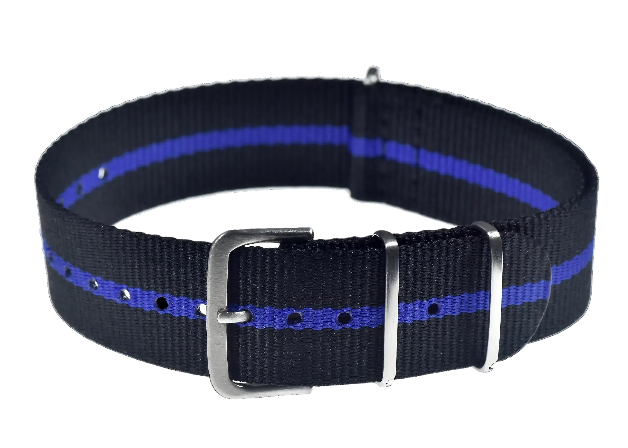 18mm "Thin Blue Line" Police Pattern Ballistic Nylon Webbing Strap