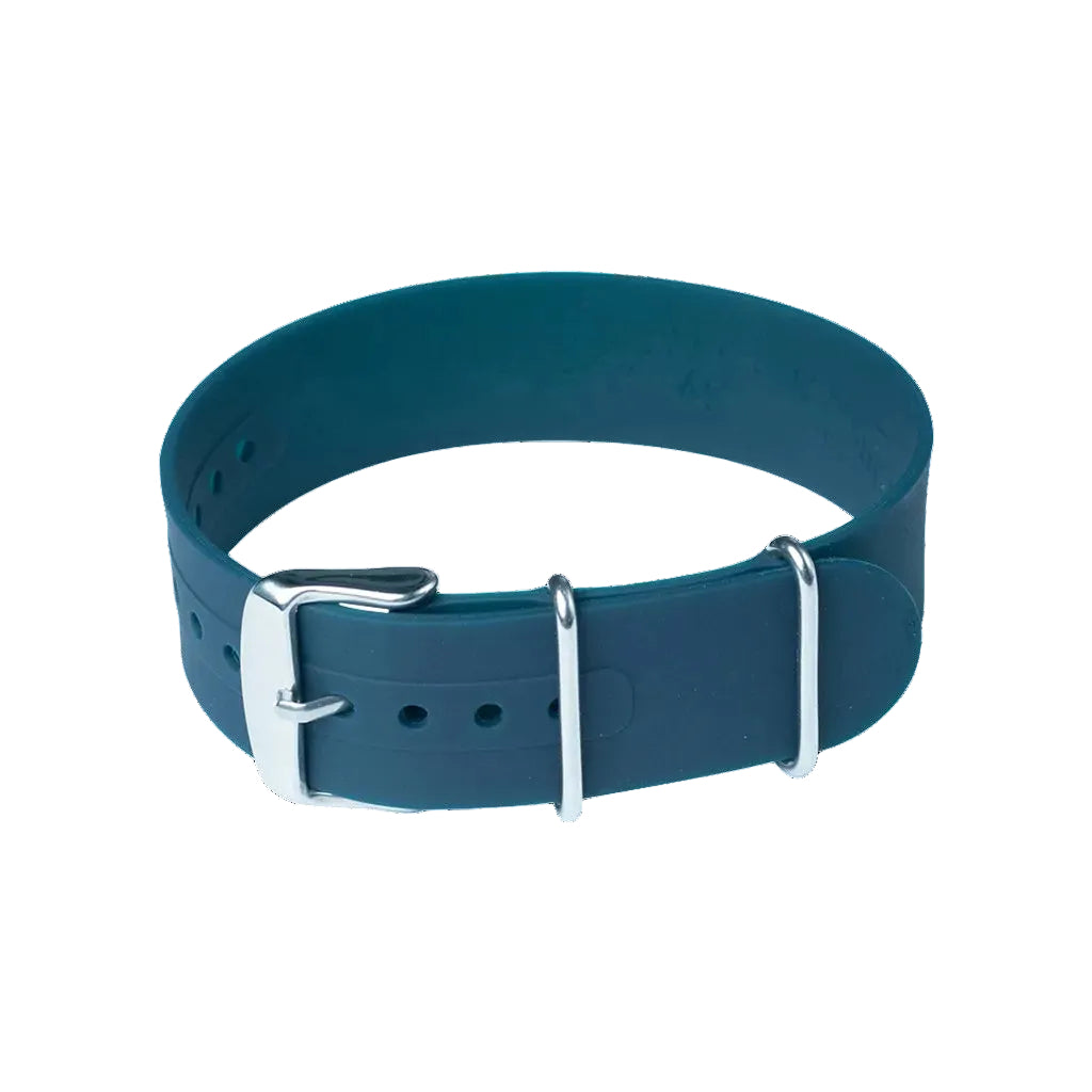 18mm Navy Blue Silicone/Rubber NATO Military Watch Strap