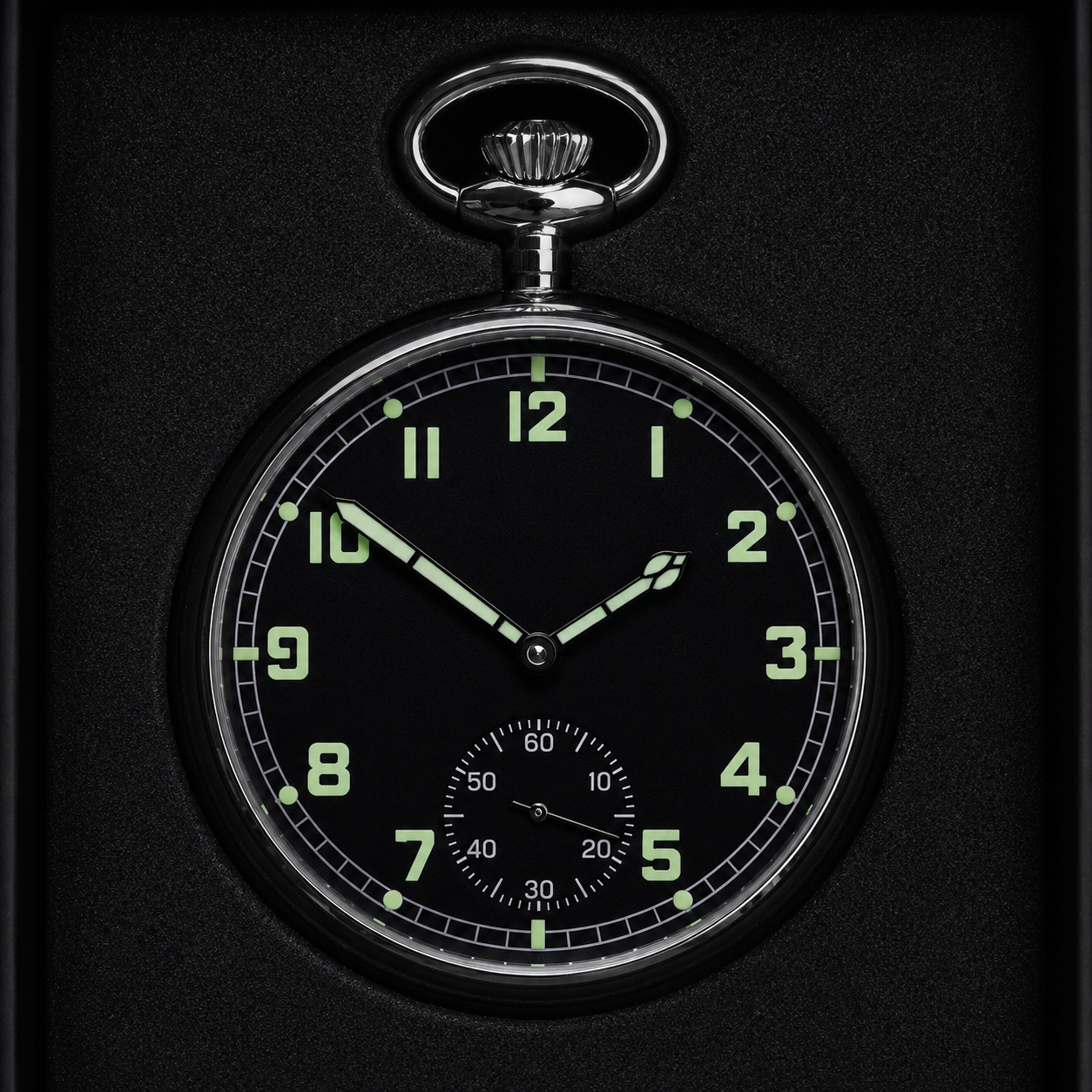 Aeschbach WW2 Pattern German Airforce (Luftwaffe) 17 Jewel Hand Wound Military Pocket Watch