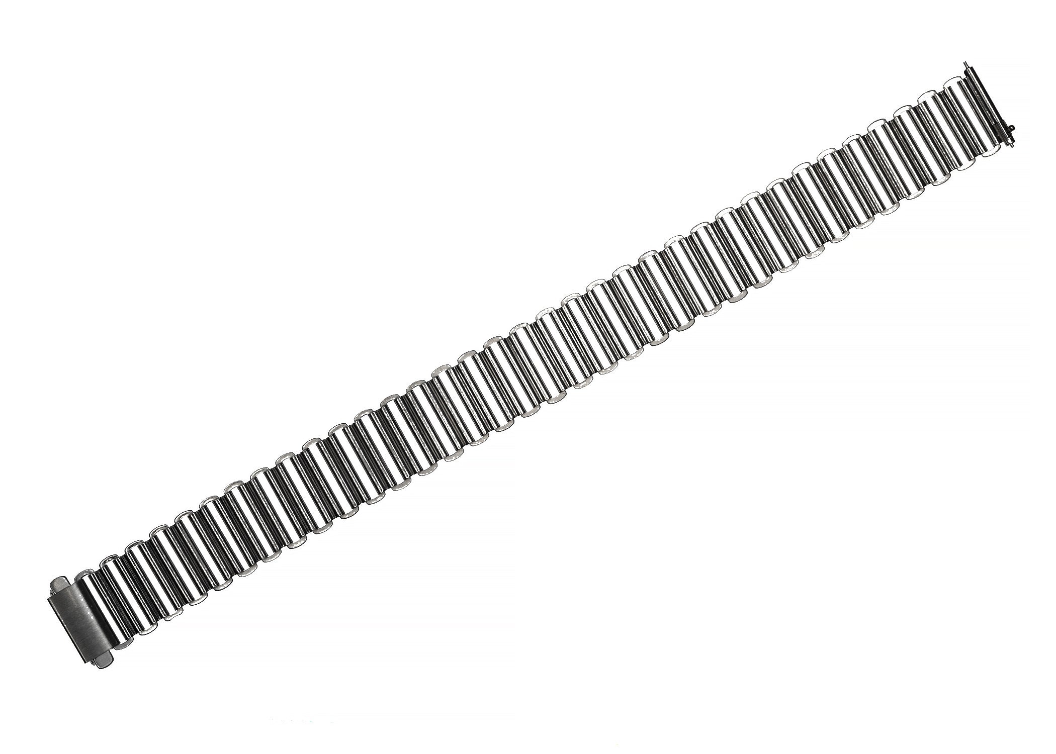 18mm Retro 1940/50s "Bonklip" Style Stainless Steel Bracelet - Ideal for Antique or Retro Style Watches