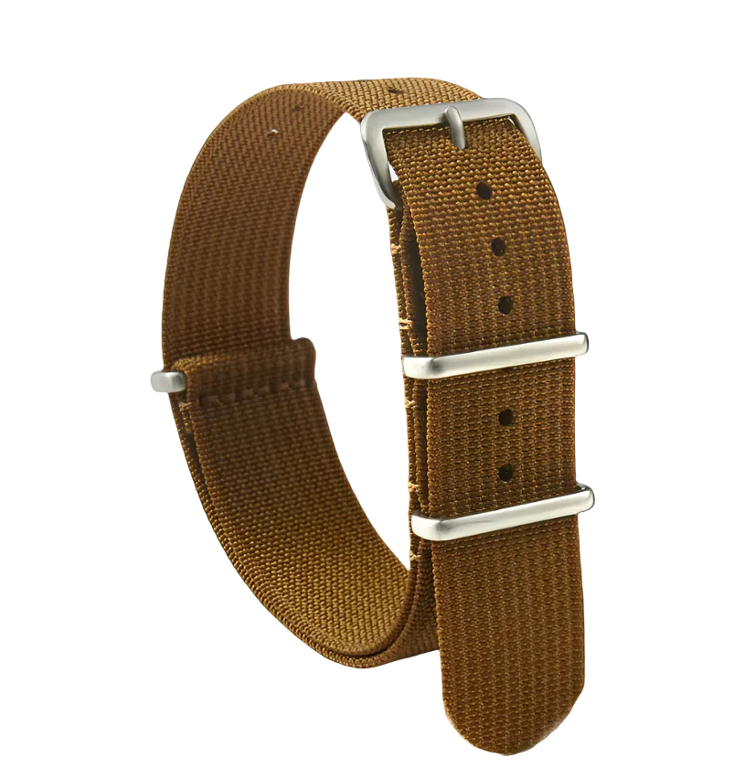 22mm Ribbed Desert NATO Military Watch Strap