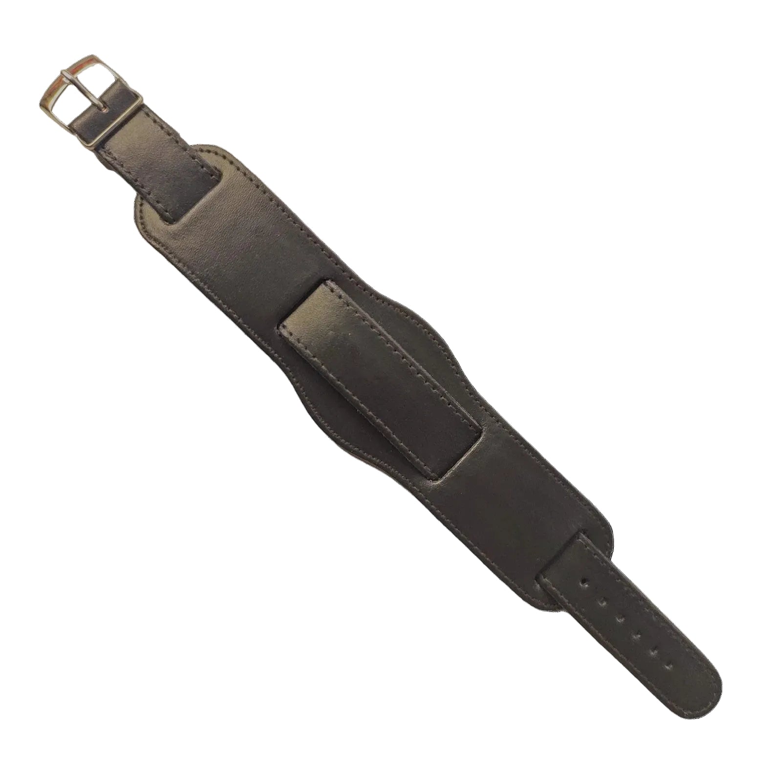 Brown 1950s Pattern 20mm Leather Military Watch Strap