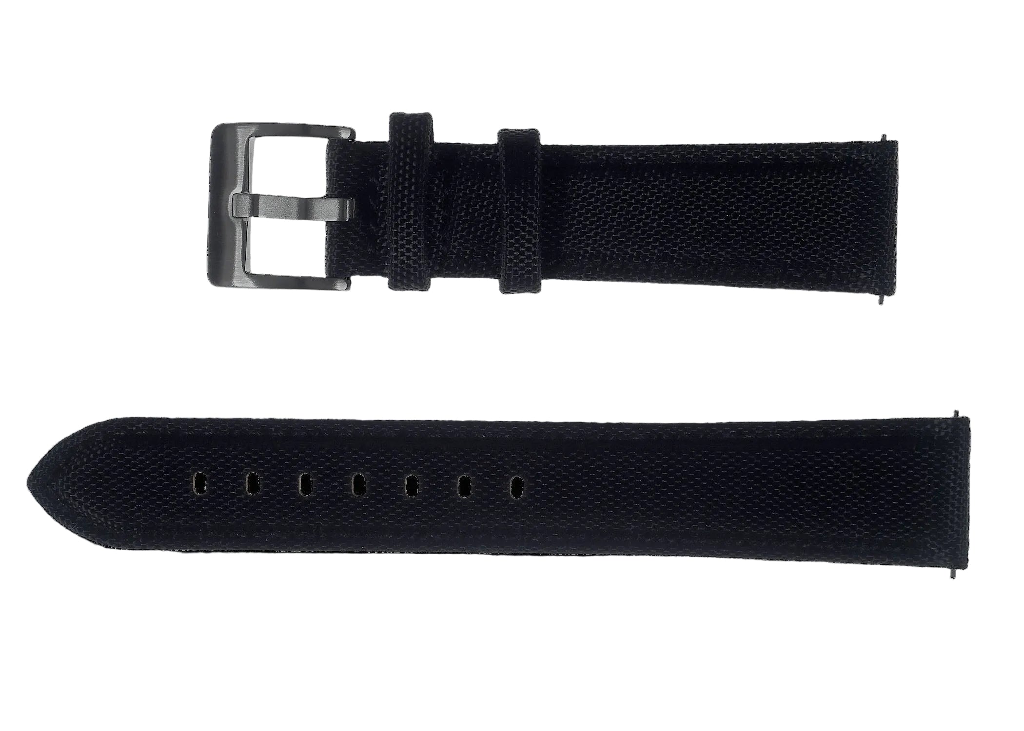 22mm Black Sailcloth CORDURA® Watchstrap