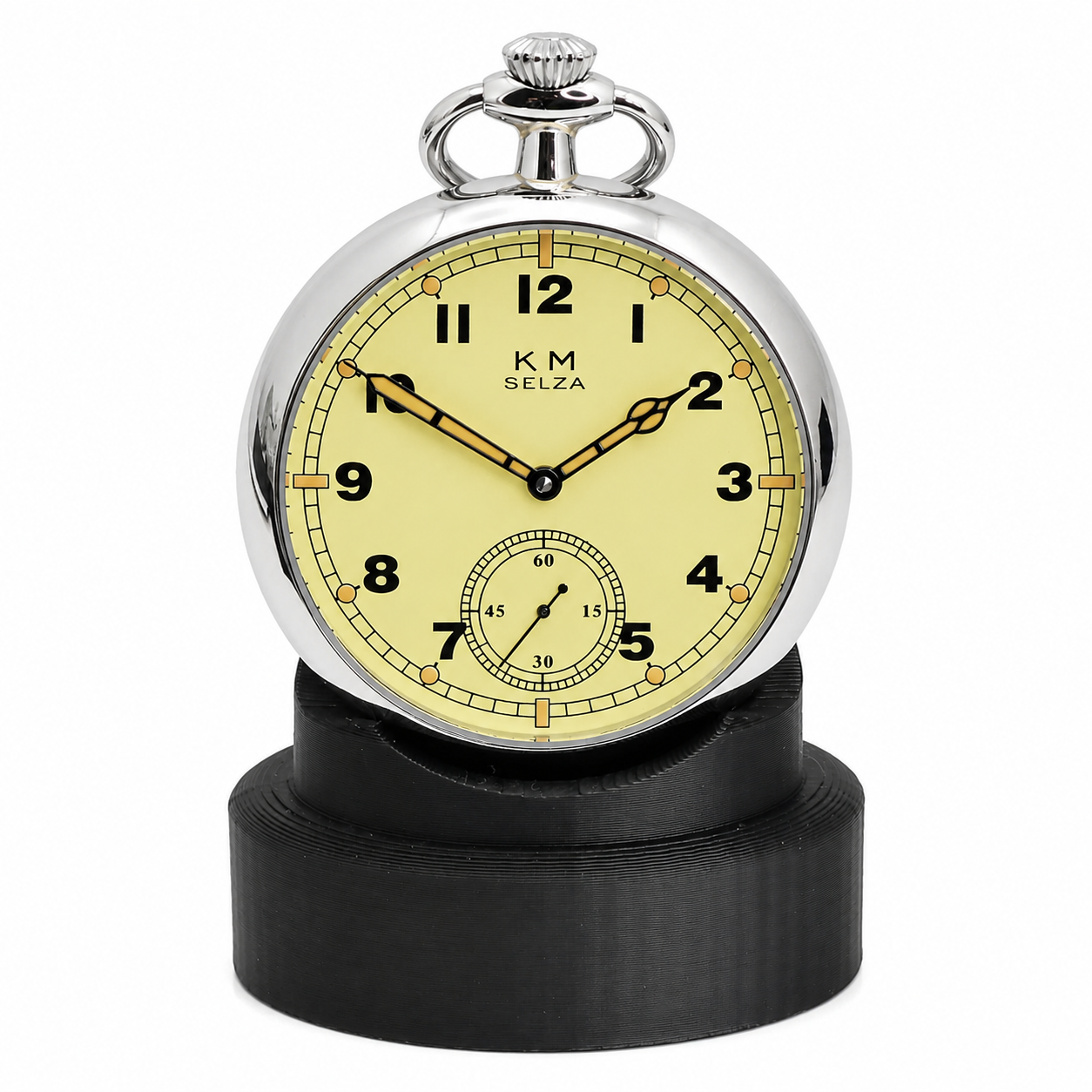 Pocket Watch Stand in Black - Ideal to Display a Pocket Watch When it's not in Use on a Desk, Table or Cabinet